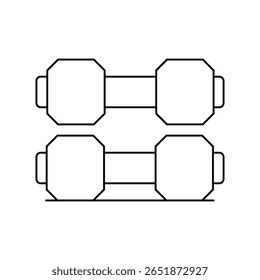 ícone de haltere com fundo branco vetor ilustração stock