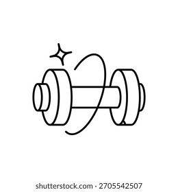 ícone de haltere com fundo branco vetor ilustração stock
