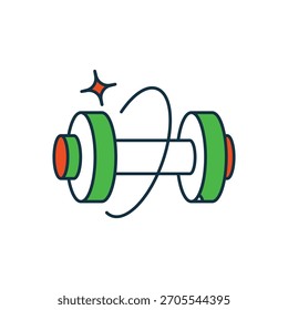 dumbbell icon with white background vector stock illustration
