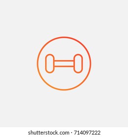 Dumbbell icon.gradient illustration isolated vector sign symbol