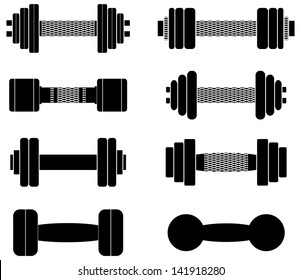 Dumbbell icons. Vector illustration.