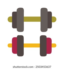 Dumbbell icons vector illustration on a white background.