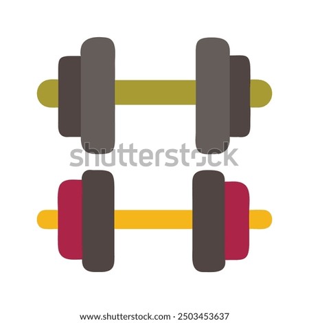 Dumbbell icons vector illustration on a white background.