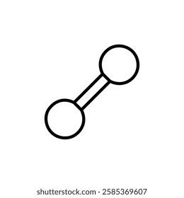 dumbbell iconVector illustration in black