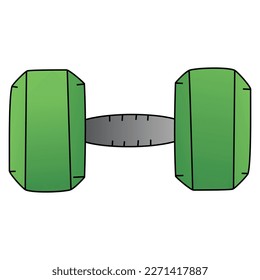 Dumbbell illustration design element for website, applications, icon, component, printing, document, poster design.