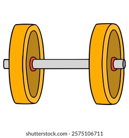 dumbbell illustration hand drawn isolated vector