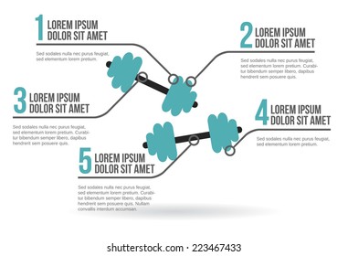 Dumbbell infographic layout vector illustration
