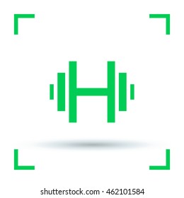 Dumbbell isolated  minimal icon. Health line vector icon for websites and mobile minimalistic flat design.