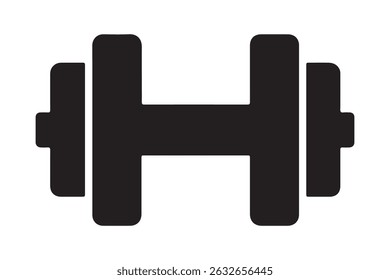 Dumbbell isolated on white background for fitness and exercise