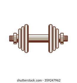 Dumbbell isolated on a white background