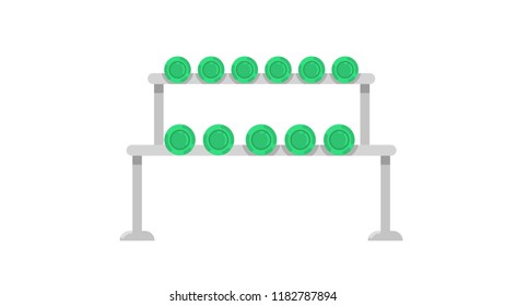 Dumbbell isolated vector illustration