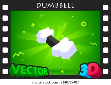 Icono de diseño isométrico Dumbbell. Ilustración web de vectores. 3.ª colorida concepción