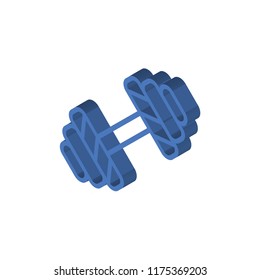 Dumbbell isometric left top view 3D icon