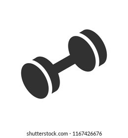 dumbbell. isometric monochrome icon