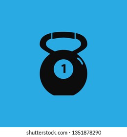 dumbbell kettlebell icon vector