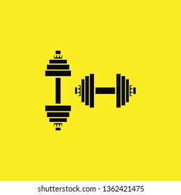 dumbbell kettlebell icon vector