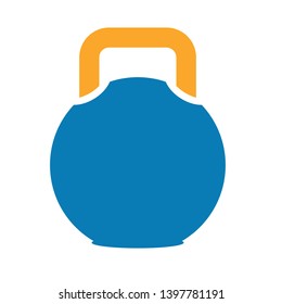 Dumbbell or kettlebell sign icon. Fitness sport symbol. Gym workout equipment. Abstract shape. gym icon.