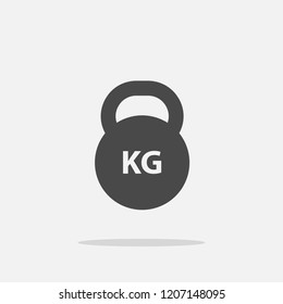 Dumbbell kilogram weight eps10 with shadow