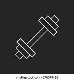 Dumbbell line icon