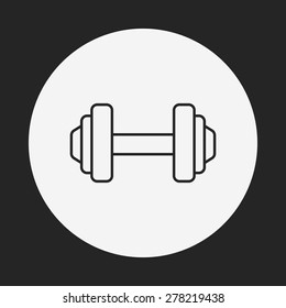 Dumbbell line icon