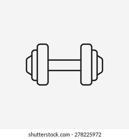 Dumbbell line icon