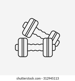 Dumbbell line icon
