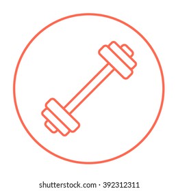 Dumbbell line icon.