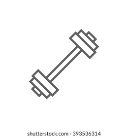 Dumbbell line icon.
