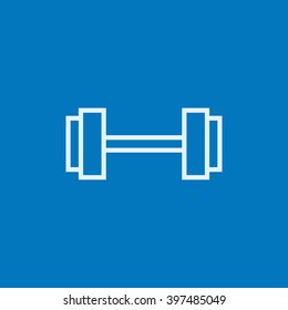 Dumbbell line icon.