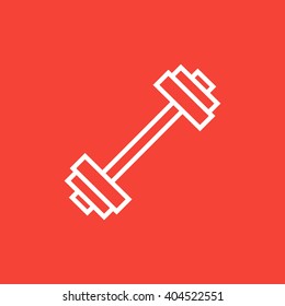 Dumbbell line icon.