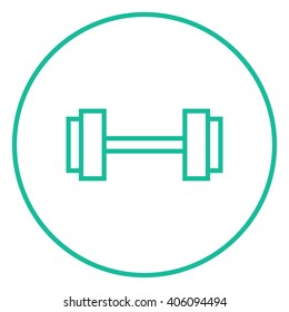 Dumbbell line icon.