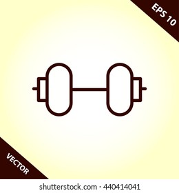 dumbbell line icon