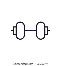 dumbbell line icon