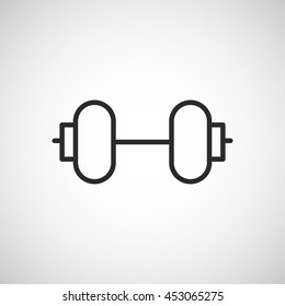 dumbbell line icon