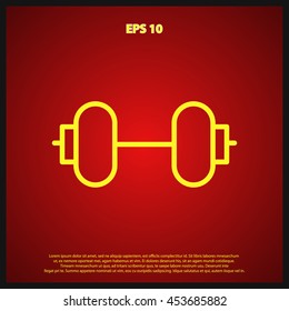 dumbbell line icon