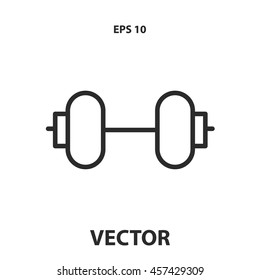 dumbbell line icon