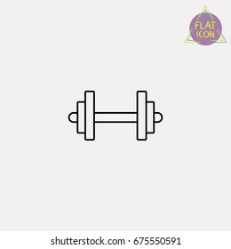 dumbbell line icon