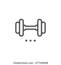 Dumbbell line icon