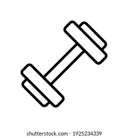 dumbbell line icon design vector template