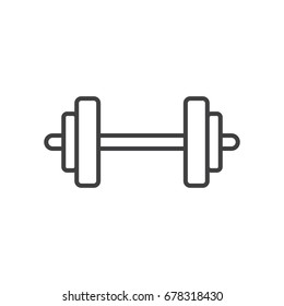 Dumbbell line icon. Fitness, gym equipment.