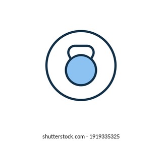 Dumbbell line icon. High quality outline symbol for web design or mobile app. Thin line sign for design logo. Color outline pictogram on white background