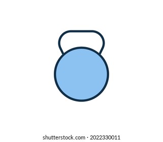 Dumbbell line icon. High quality outline symbol for web design or mobile app. Thin line sign for design logo. Color outline pictogram on white background
