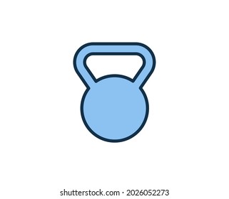 Dumbbell line icon. High quality outline symbol for web design or mobile app. Thin line sign for design logo. Color outline pictogram on white background