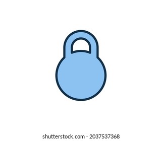 Dumbbell line icon. High quality outline symbol for web design or mobile app. Thin line sign for design logo. Color outline pictogram on white background