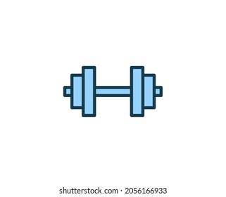 Dumbbell  line icon. High quality outline symbol for web design or mobile app. Thin line sign for design logo. Color outline pictogram on white background