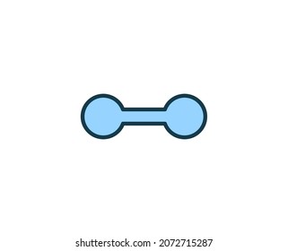 Dumbbell  line icon. High quality outline symbol for web design or mobile app. Thin line sign for design logo. Color outline pictogram on white background