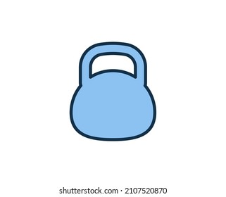 Dumbbell line icon. High quality outline symbol for web design or mobile app. Thin line sign for design logo. Color outline pictogram on white background