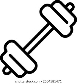 dumbbell line icon illustration vector