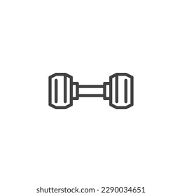 Dumbbell line icon. linear style sign for mobile concept and web design. dumbbell outline vector icon. Symbol, logo illustration. Vector graphics