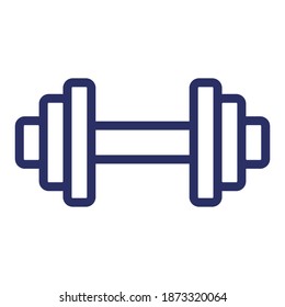 Hantel Linie Symbol, Umriss Vektorgrafik.